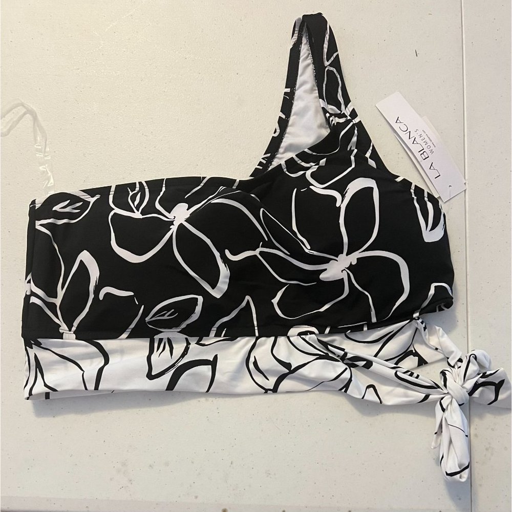 La Blanca NWT Sz 18W Moonlit Plus One Shoulder Swimsuit Top - Picture 3 of 5